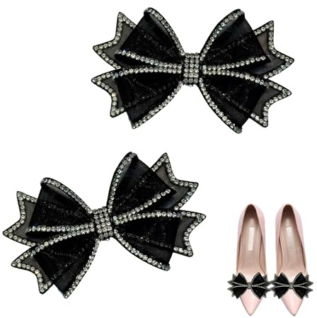2PCS Decorative Bowknot Shoe Clips, Shoe Accessories, For Everyday Use