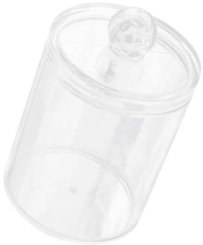 Healifty Boîte à Ronde Design Simple et Élégant pour Bureau ou Salle de Bain en Transparent pour Rangement et Protection la Poussière