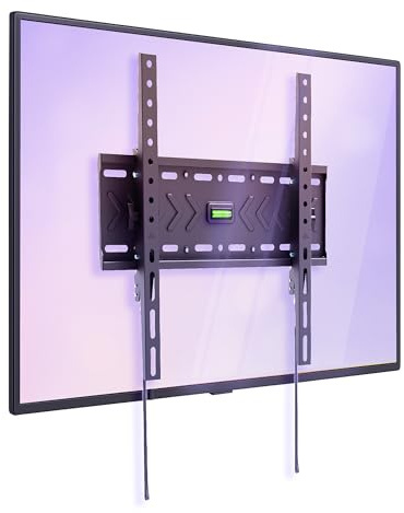 Visaro WMT75 TV Wandhalterung, Neigbare Halterung für 43-75 Zoll, Flach & Universal LED/LCD/OLED Fernseher, +5° bis –10° Neigung, Max. VESA 400x400mm, bis zu 45kg