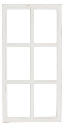 Posiwio Cornice per Finestra Decorativa in Legno Bianco Anticato Vintage