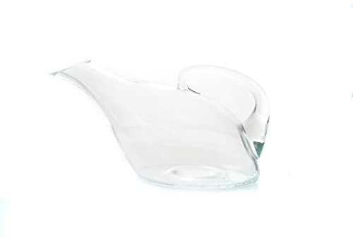 FranquiHOgar| Decantador De Vino ZINO 100% Cristal soplado | Tumbado Elegante | Jarra de 1 Litro de capacidad | Menaje de Mesa