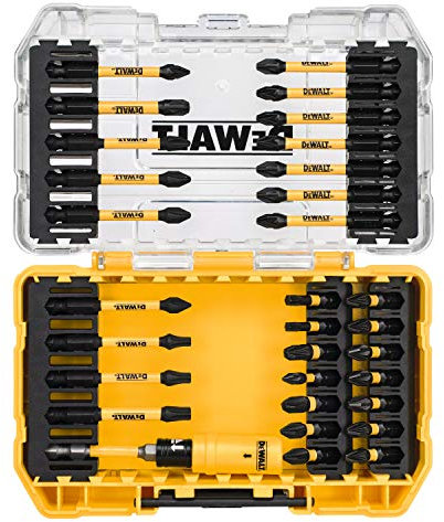 DEWALT DT70739T-QZ - Toughcase: Juego de 31 piezas, Puntas de atornillador FLEXTORQ, Extracción/Retención de brocas rápida y fácil, Estuche de Almacenamiento TSTAK