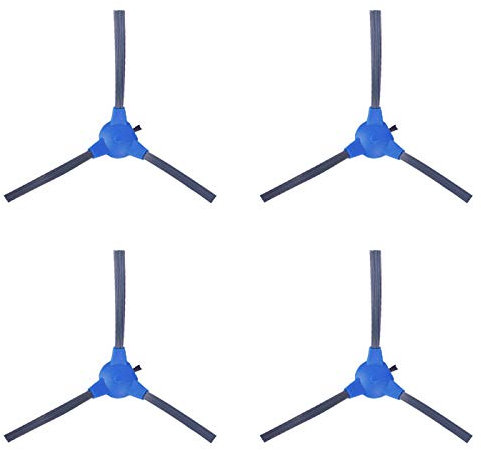MIRTUX Kit de 4 cepillos Laterales para Conga 1090, 1099, 1790 y 1990. Pack de Accesorios de Recambio para Robots aspiradora Conga con repuestos de Cuatro cepillos Laterales