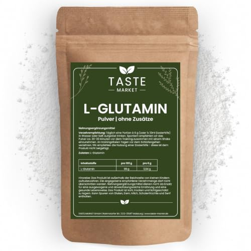 5 kg L-Glutamin Pulver | GRÖSSENAUSWAHL | Aminosäure | Fitness und Muskelaufbau | OHNE Zusatzstoffe | Vegan