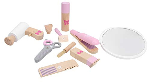 Asixxsix Simulation Hairdressing Tool, 3D Simulation Design Exercise Refined Hand Movements Improve Hands‑On Ability Beauty Hair Toy, Kids for Girls(GB-pink haircut bag)