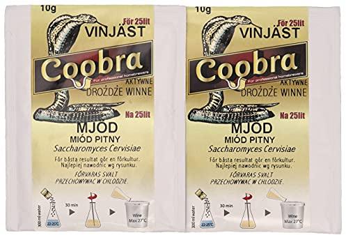 2x Trocken Methefe - 10g/25L | Honigweinhefe | Metwein | Weinhefe | Hefe Weißwein und Rotwein…