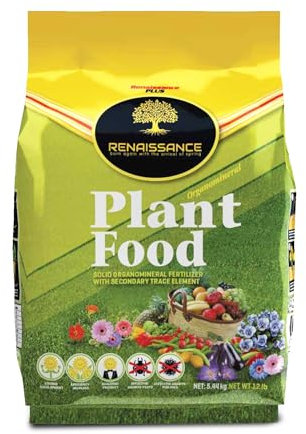 Renaissance Organic Plant Food – 5.44 kg Bag – All Purpose Fertilizer for Outdoor & Indoor Gardens – Slow Release Natural Soil Fertiliser for House Plants, Vegetables, Fruit Trees, Roses and Grass
