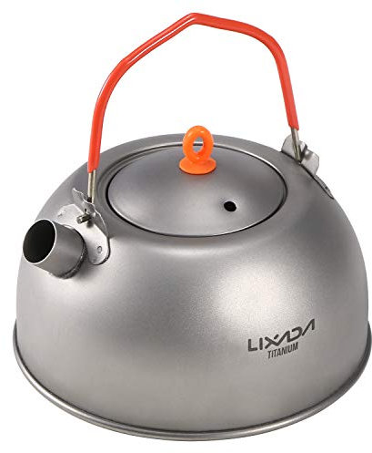 YIWENG 600ml Titanium Teekessel zum Kochen von Wasser Kaffee Teekanne für Outdoor Camping Wandern Rucksack,Camping Titanium Teekessel