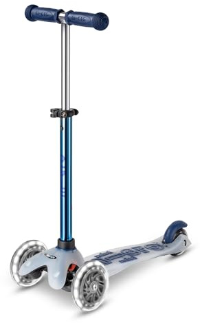 Micro® Mini Deluxe LED, Original Design 2-5 Jahre, Gewicht 1,95 kg, maximale Traglast 50 kg, Höhe 48-68 cm, 3 Räder mit LED-Beleuchtung