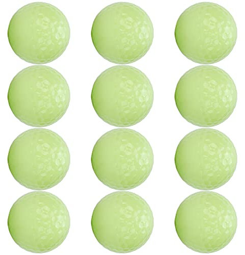Septpenta Glow Golfbälle, 12 Stück, Im Dunkeln Leuchtende Golfbälle, Bifluoreszierende Schicht, Innenschicht Aus Synthetischem Gummi, Außenschicht Aus Kunstharz und Phosphor für Golfer, Familie