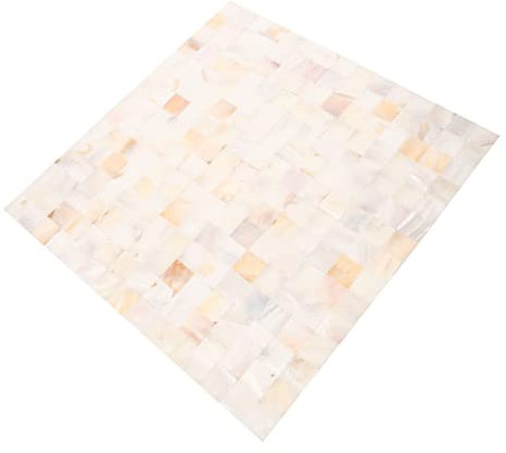 Yardenfun Selbstklebende Perlmuttfliesen Für Wand Und Boden Mosaikfliesen Dekor Unglasiert Für Küche Bad Wc Wohnzimmer Schlafzimmer Einfache Anbringung Glatten Oberflächen