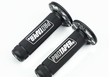 DecorDwell Manopole in Gomma per Moto,Manopole per manubrio moto,Manubrio Impugnature Antiscivolo,22mm/24mm Maniglia per moto Gel Per motocicli, Motocicli Fuoristrada, Biciclette (grigio)