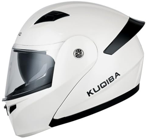 Motorradhelm Modularer Klapphelm Mit Doppelter Sonnenblende Unisex Integralhelm DOT/ECE Zulassung Flip Vollvisierhelm Scooter Motocross Helm Sturzhelm 2,M:57-58CM