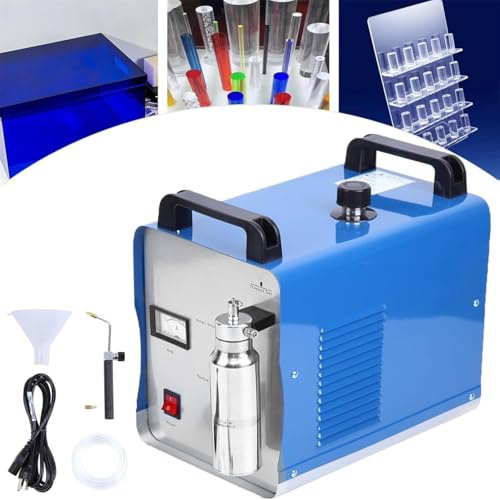 Acrylic Polishing Machine 450W/600W/800W Oxygen Hydrogen Flame Generator, Water Welder Flame Polisher for Acrylic, Crystal, Plexiglass Polishing,150L/H