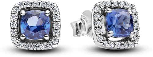 Pandora Timeless 293551C01 Halo blau Ohrringe