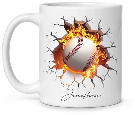 Tazza Colazione Baseball Tazza Personalizzata Tazza Tazza Da Caffè In Ceramica Riutilizzabile Latte Thè Mug 330Ml