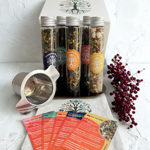 Tea Selection Gift Set – Tea Gift Box - 5 Speciality Blends – Ideal Gifts For Women & Men, Birthday, Anniversary & Mothers Day, Assorted Tea Hamper, Herbal, Green, Black, Lemon 100g (100 cups)