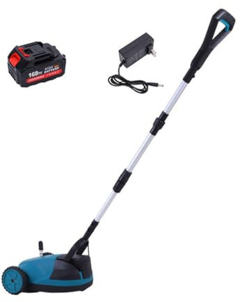 WRJAHCG Tondeuse À Gazon Electrique pour Jardin Petits,Tondeuse sans Fil Gazon 3 Hauteurs De Coupe,Tondeuse Electrique Gazon Largeur De Coupe 21 Cm,One Battery One Charge