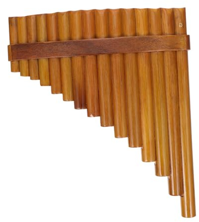 Abaodam Rohr Panflöte Bambus Holzfarben Links Hand Holzblasinstrument Für Anfänger Musikinstrument Pädagogisch Robust Langlebig Mit Präzisem Klang Für Musikschüler
