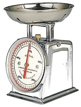 OZBMA Bilancia da Cucina Semplice e squisita, Meccanica, in Metallo, per Alimenti vegetali, di Colore Solido, Facile da Usare (Colore: Giallo) (galvanica)
