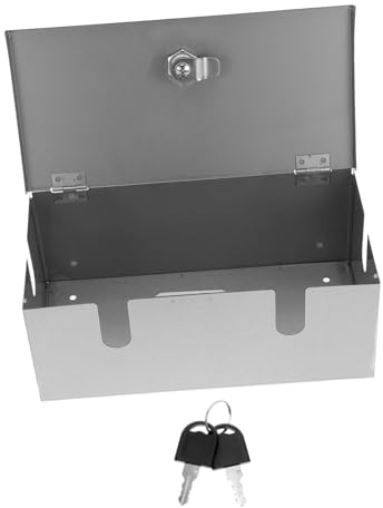 Operitacx Boîte de Protection Étanche et Verrouillable pour Prise Extérieure en Acier Inoxydable Argenté Joint Étanche, pour Usage en Extérieur Usine