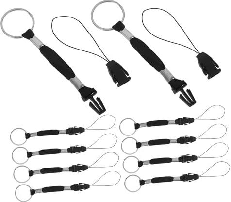 jojofuny 10 Pièces Lot de Lanières Nylon Détachables pour Smartphone Clé USB et Accessoires Légers Dragonne Multifonction pour Téléphone Portable et Lampe de Poche