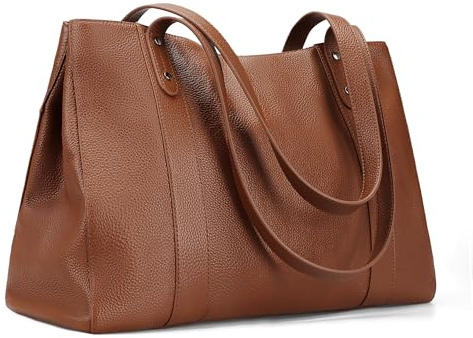 befen Genuine Leather Tote Bags for Women Laptop Tote Bag Large Handbags for Women with 15.6-inch Laptop Compartment