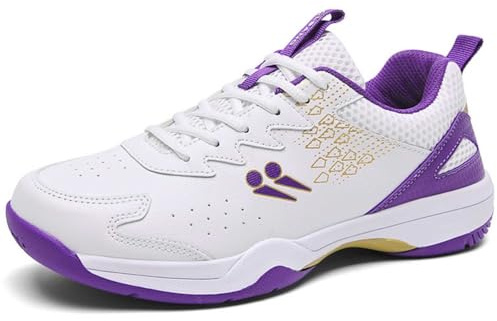 PENXZT Badmintonschuhe Damen Tennisschuhe leichte Hallen- & Fitnessschuhe Atmungstraining Tischtennis Leicht Komfortabel,A,41 EU