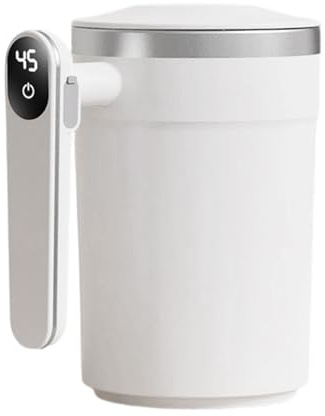Självrörande kaffemugg - USB-uppladdningsbara automatiska tillbehör i rostfritt stål med inbyggd LCD-termograf - Självrörande kaffekopp | för kallt väder Picknick Te Mjölk Vandring Lattes Hot Chocolat