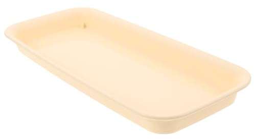 TOYANDONA Soucoupe Rectangulaire en Plastique 30 CM Bord Ondulé Bac Récupérateur d'eau pour Jardinières Intérieures et Extérieures Plateau Base Pot Fleurs Balcon et Rebord Fenêtre