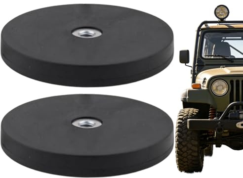 Halterungen für Leuchten zur Montage an der Motorhaube, 2 Stück mit Magnetfuß, Montagehalterungen für LED-Lichtleiste mit Innengewinde, für Fahrzeuge LKW SUV Wohnwagen Anhänger Traktor