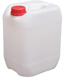 HELGUEFER - Bidon 10 Litros Rectangular Apilable | Garrafa Plastico PEHD Reutilizable, Libre de BPA | Bidon Agua, Aceites, Salsas, Apto para Uso Alimentario | Resistente, Seguro, Fácil Almacenaje