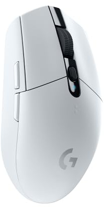 Logitech G305 Lightspeed Wireless Gaming Mouse, Hero Sensor, 12,000 DPI, Lightweight, 6 Programmable Buttons, 250h Battery, On-Board Memory, Compatible with PC, Mac - White