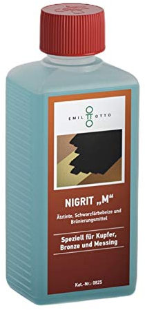 250 g Schwarzfärbe-Schnellbeize NIGRIT M, zum Kaltbrünieren - Schwarzfärben und Schutz von Kupfer, Bronze und Messing