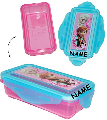 Keksdose/Zahnspangendose/Obstbox - die Eiskönigin - Frozen - incl. Name - Box - Küche Essen/Vorratsdose für Mädchen & Jungen - Kinder kleine Vesperd..