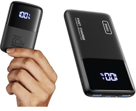 INIU Power Bank, Mini 10000mAh 22.5W Bateria Externa Carga Rapida, USB C PD3.0 QC4.0 & Power Bank, 22.5W 10500mAh Bateria Externa Carga Rapida, Bateria Portatil PD3.0 QC4.0 Powerbank