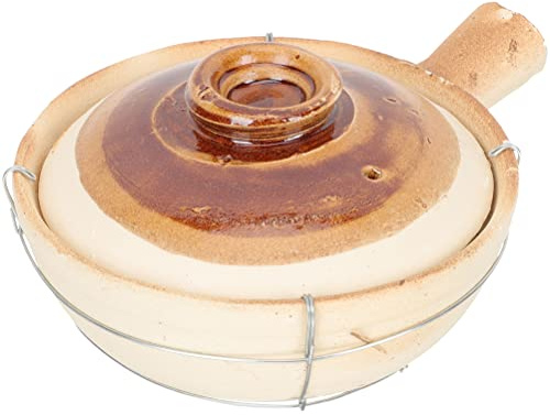 Asian Handle Steam L Design Stockpots Cooking for Traditional Convenient Dish Multi-functional Rice Lid Home Kitchen Single Stew Pot Handheld Earthen Hot Clay with