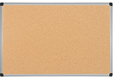 Kork-Pinnwand mit Alu-Rahmen | 120x90cm | Presskork | robust und widerstandsfähig | Made in Portugal