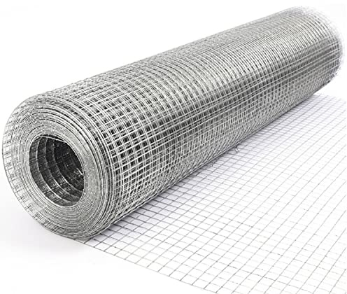 IBOWZ Stainless Steel Woven Wire Mesh Wire Mesh Roll 304 Stainless Steel Mesh Completely Welded 2x2 Square Openings Hardware Cloth Chicken Wire Net Fence for Garden Outdoor