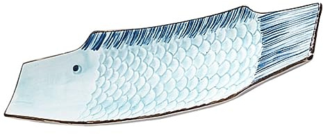 BESTonZON Fish Shape Serving Plate Party Food Platter Shark Sushi Dish Decorative Plate for Restaurant