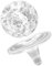 Amosfun 1 Lot de Boules de Cristal décoratives pour Fontaine de Table, Boule en Verre avec Support, Boule Feng Shui pour l'intérieur et Le Jardin, 50 mm de diamètre