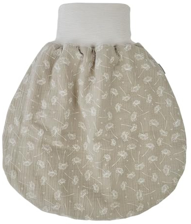 Lilakind“ Baby Musselin Strampelsack | Kleinkind Musselin Schlafsack | Made in Germany Pusteblumen Sand Gefüttert 24-36 Monate