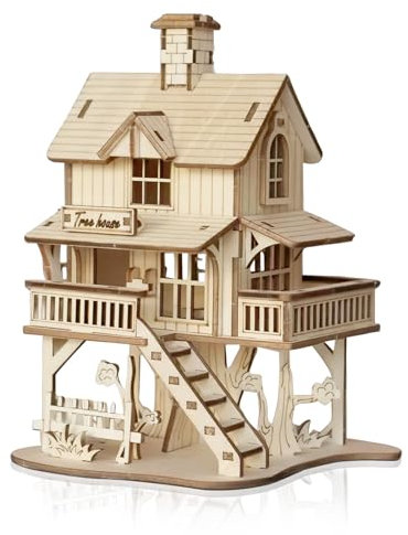 comfoyar 3D Puzzle Baumhaus, Holzmodelle Bausätze Erwachsene, Modellbau Set Holz, Kreativer DIY Bastelset für Heimdekoration, Weihnachten Geburtstag Valentinstag Männer Frauen