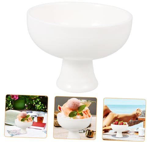 GLEAVI Ciotola Per Dessert in Piedini Ciotola Per Budino Per Colazione e Dolci Design Vintage