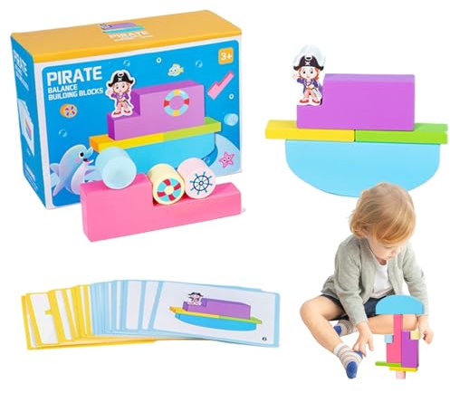 Ancsttu Balance Brettspiel | Turm Stapelspiel - Pädagogisches Puzzle Spielzeug mit Aktivitätsblöcken für Kleinkinder und Mädchen Kinder Familie sowie Erwachsene für drinnen