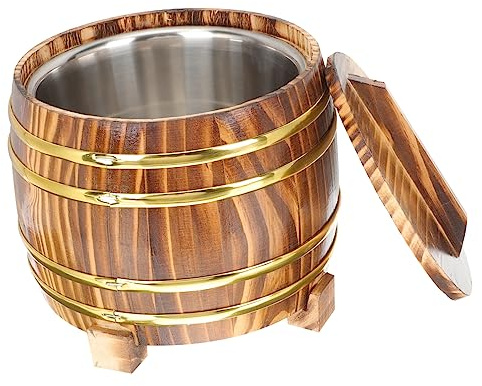 POPETPOP Seau à Riz Cuit Vapeur Récipient Avec Couvercle Seau à Vapeur Pour Cuisine Domestique Accessoire De Stockage De Riz