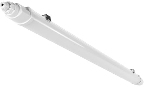 LUXULA LED Feuchtraumleuchte 150cm SLIM, 48W 5760lm, 4000K Neutralweiß | Verknüpfbar, IP65 wasserdicht, LED Deckenleuchte flach, Kellerlampe, Garagenlampe, Reihenschaltung