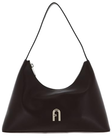 Furla Leder Schultertasche Abendtasche Diamante Mini Shoulder Bag Espresso dunkelbraun