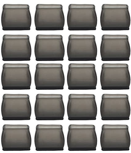 Mtlavishness Protezioni per Pavimenti per Gambe di Sedie Confezione da 20 Feltrini per movimenti fluidi e Protezione del Pavimento Coperture Rettangolari in Silicone per Mobili da (S)