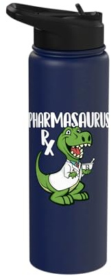 Pharmasaurus Rx - Pharmacist Stainless Steel Insulated Water Bottle